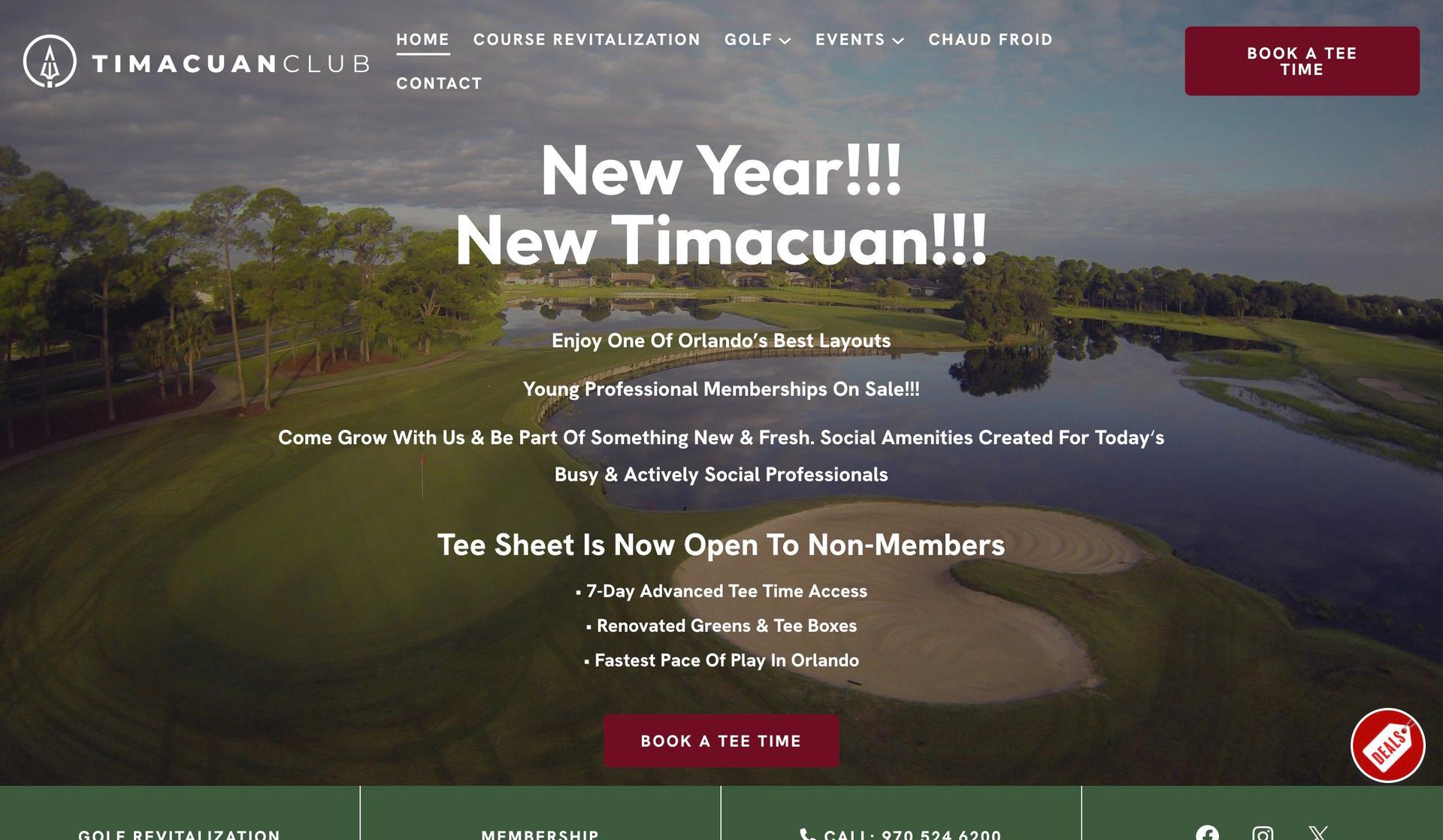 Timacuan Golf Club-golf course websites