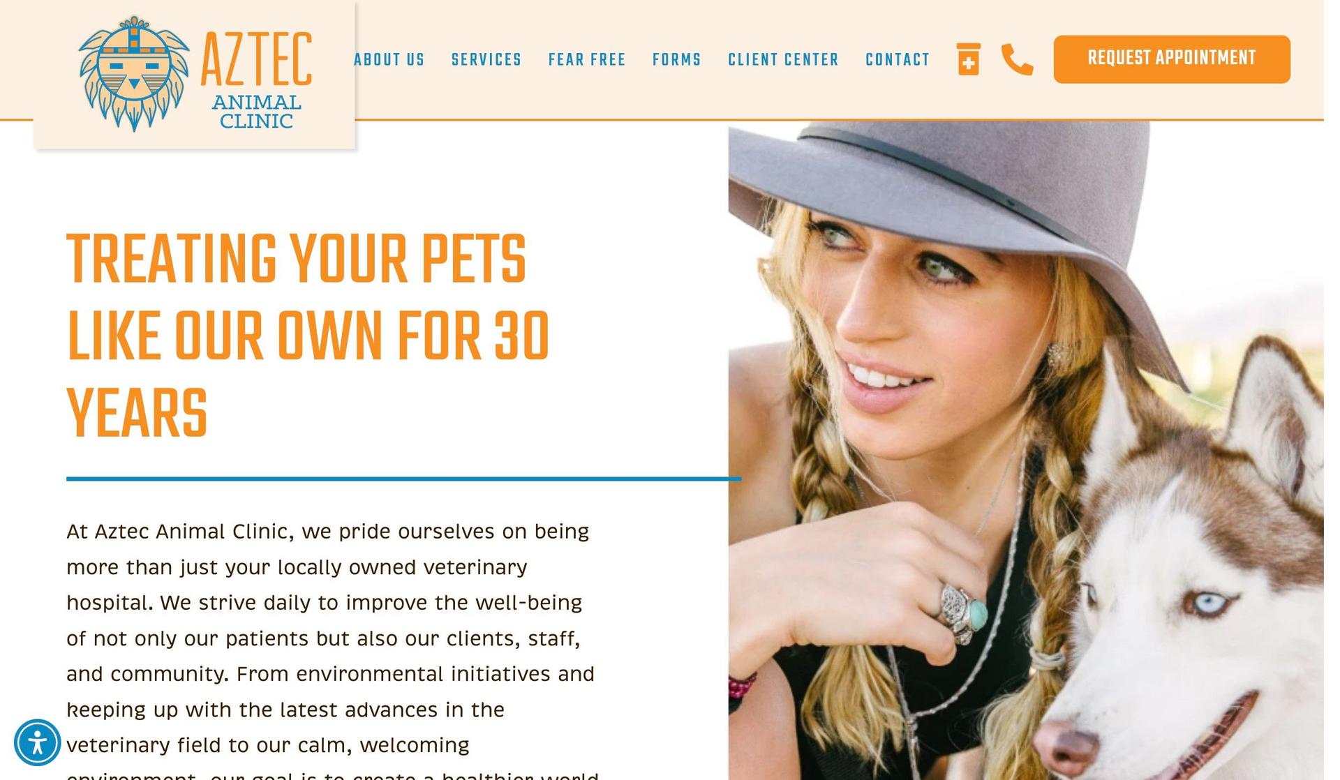 Aztec Animal Clinic-veterinary websites