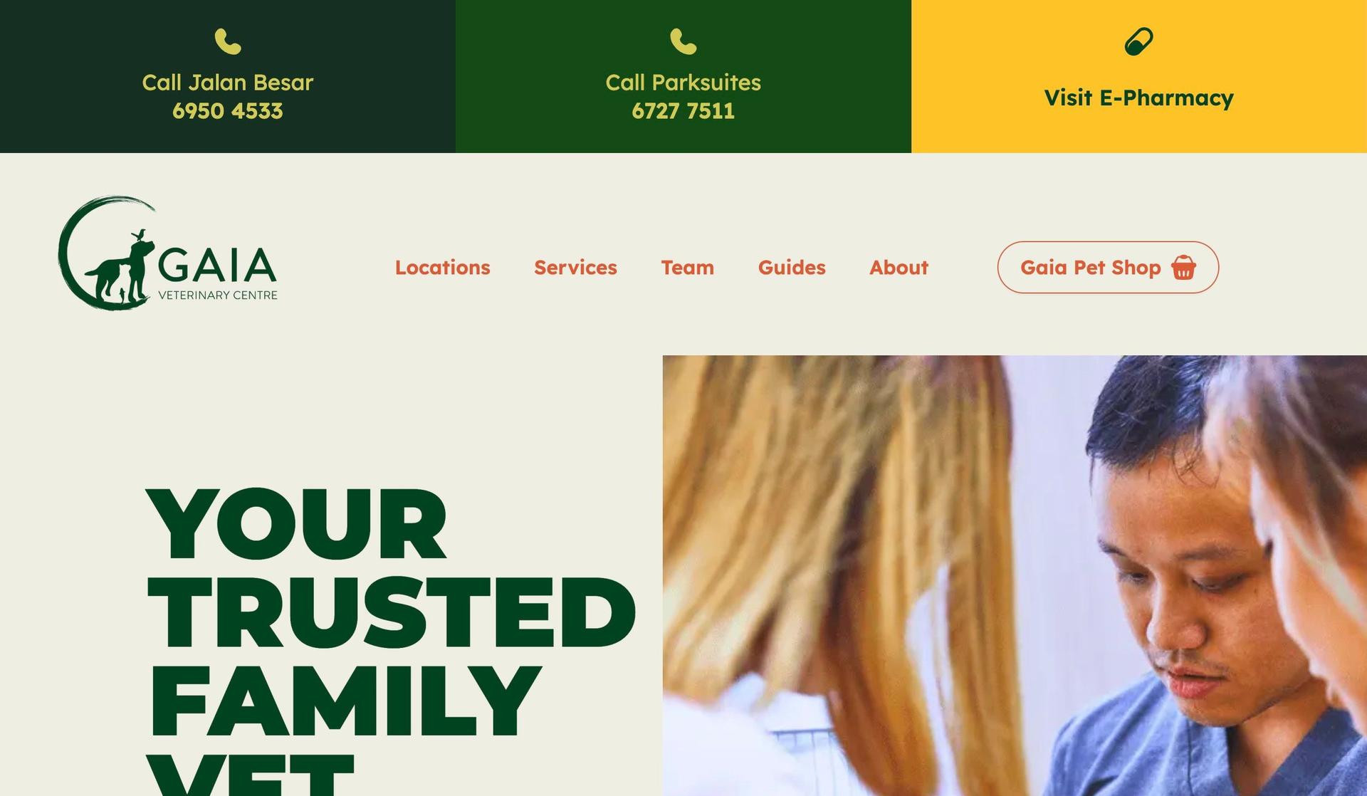 Gaia Vets-veterinary websites