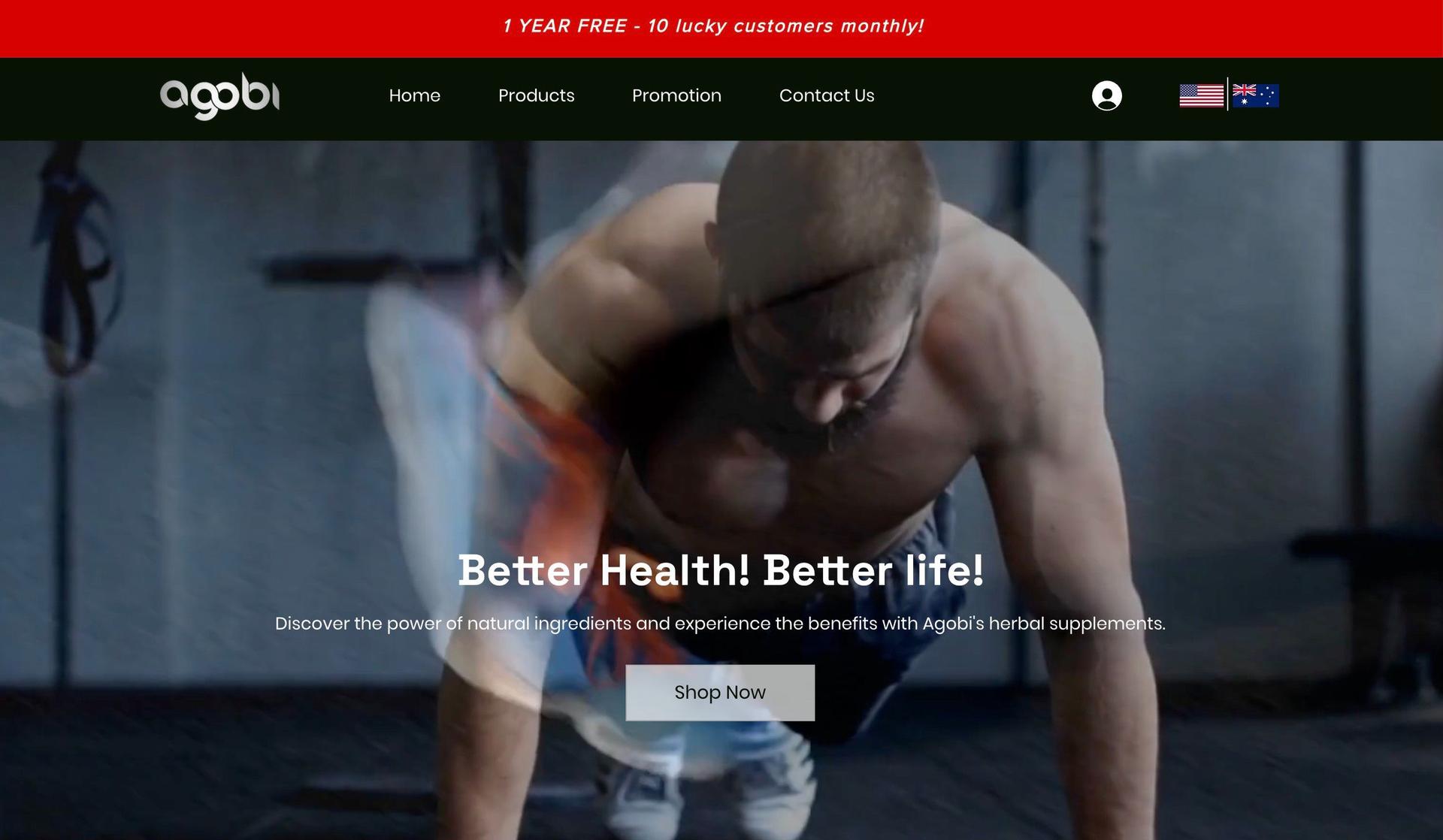 Agobi-supplements company website designs