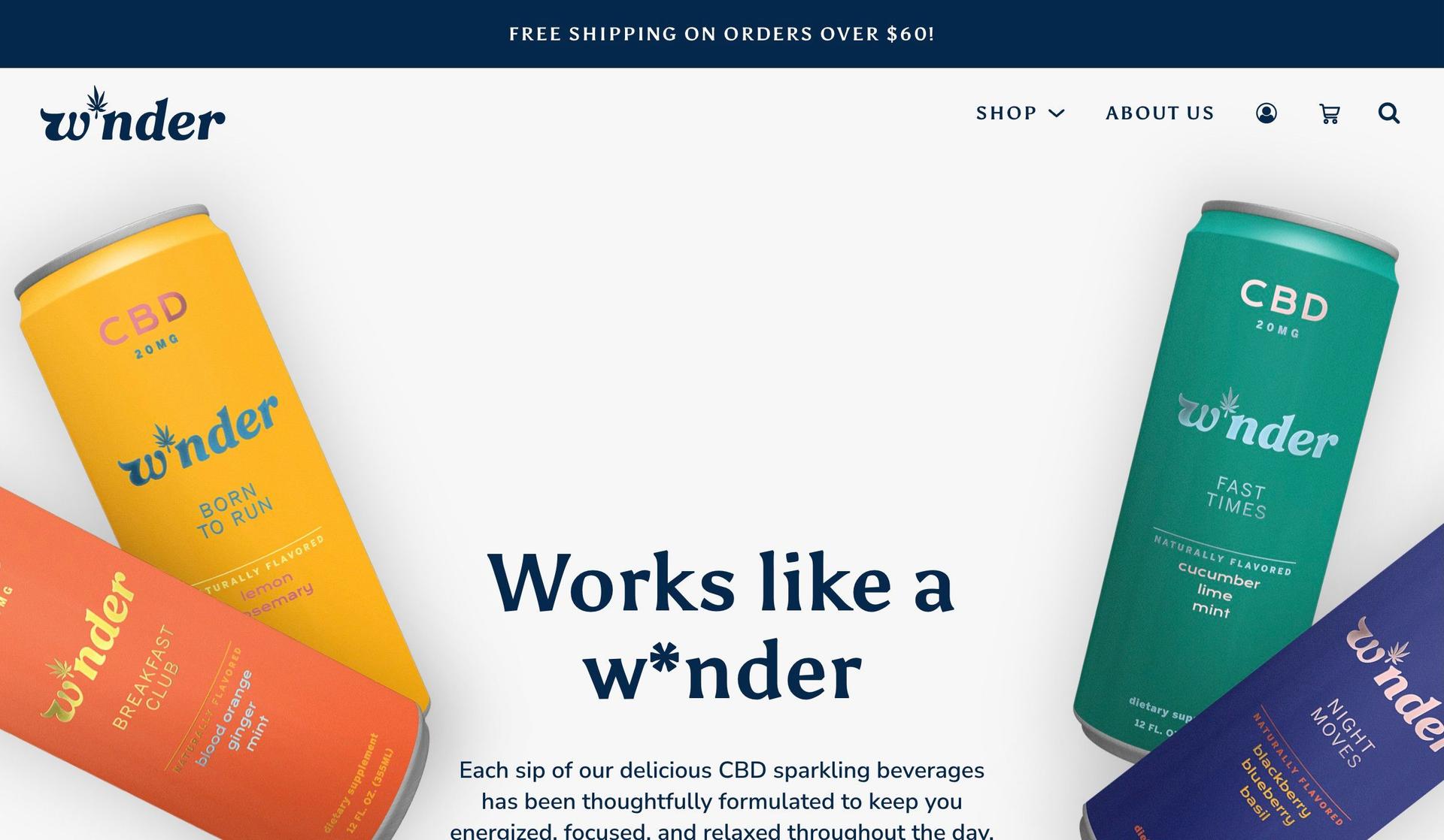 Wnder-cbd website designs