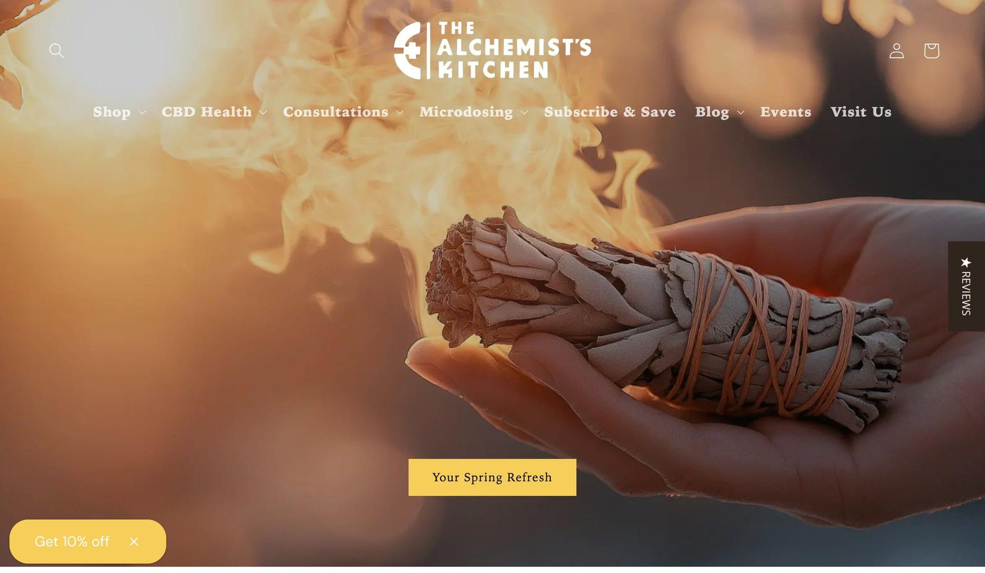 The Alchemist's Kitchen-cbd website designs