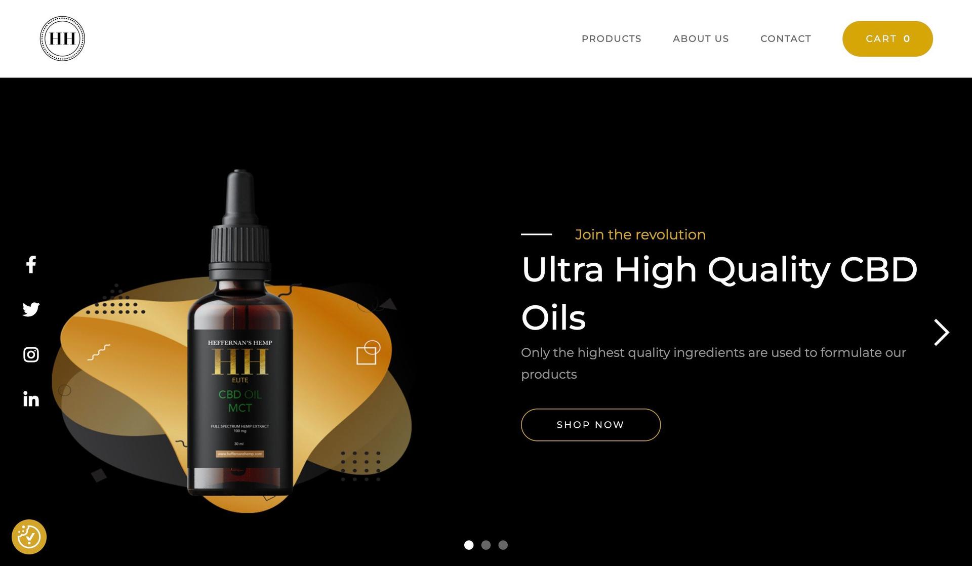 Heffernan's Hemp-cbd website designs