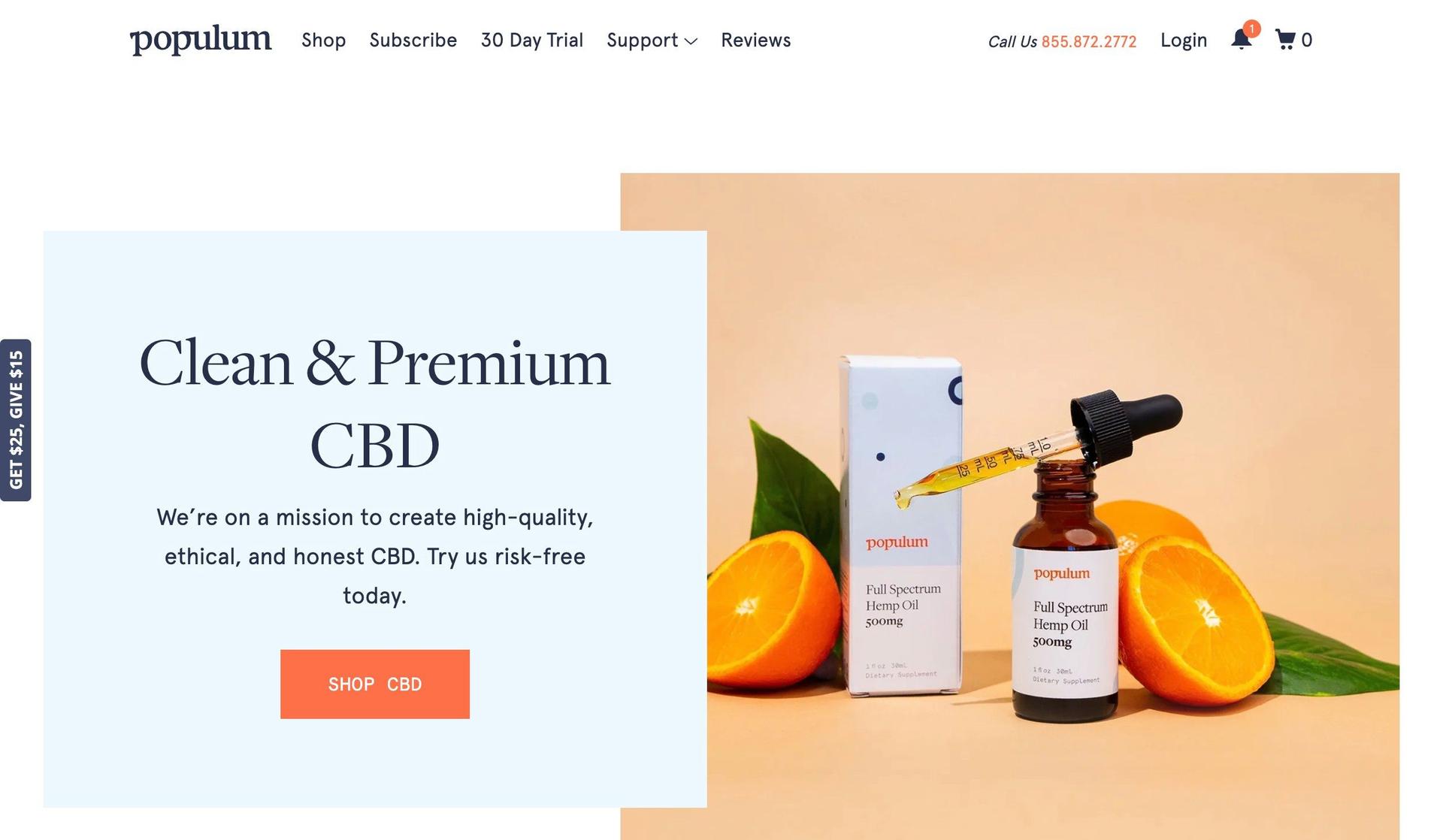 Populum-cbd website designs