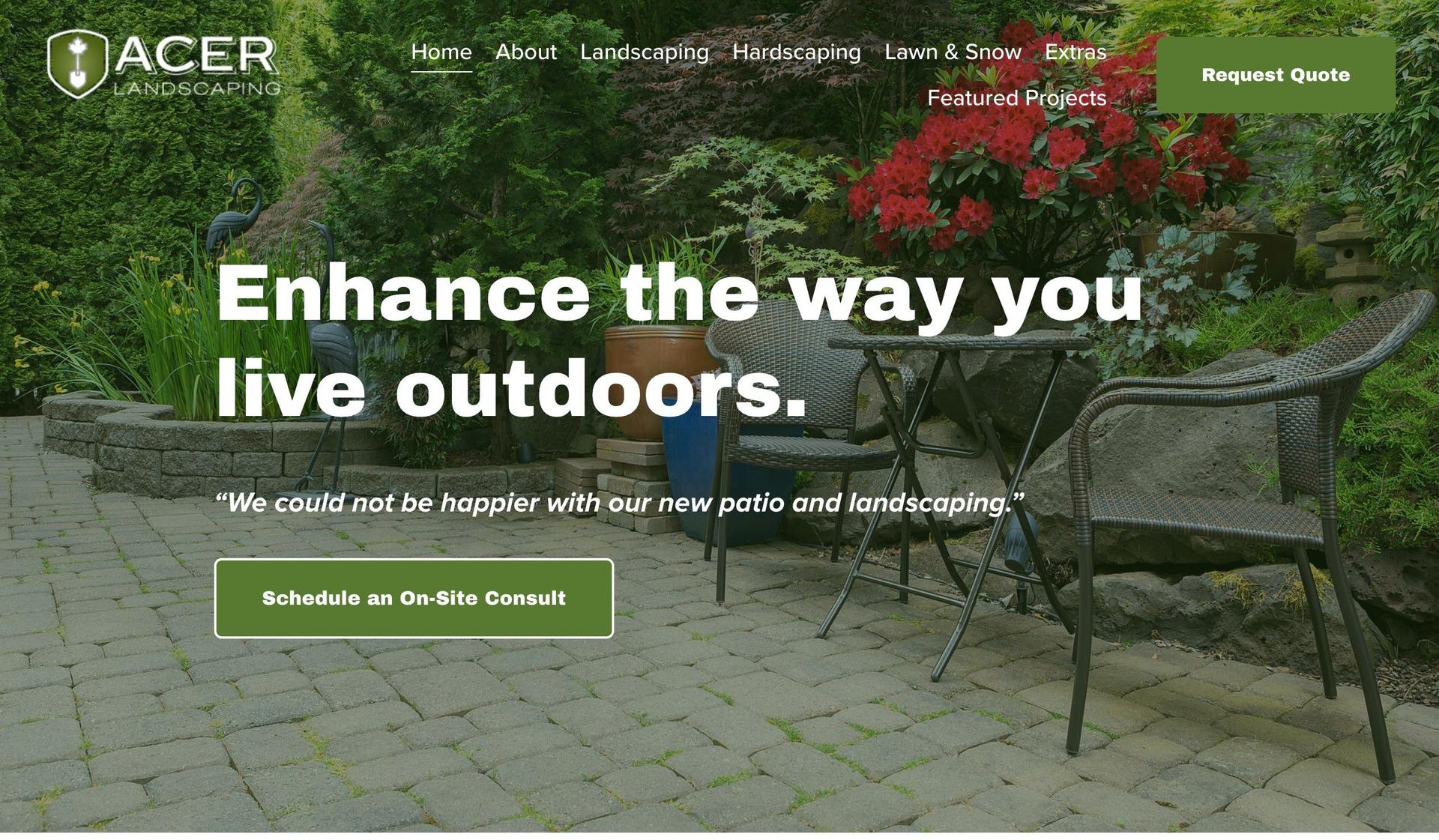 Acer Landscaping-lawn care websites