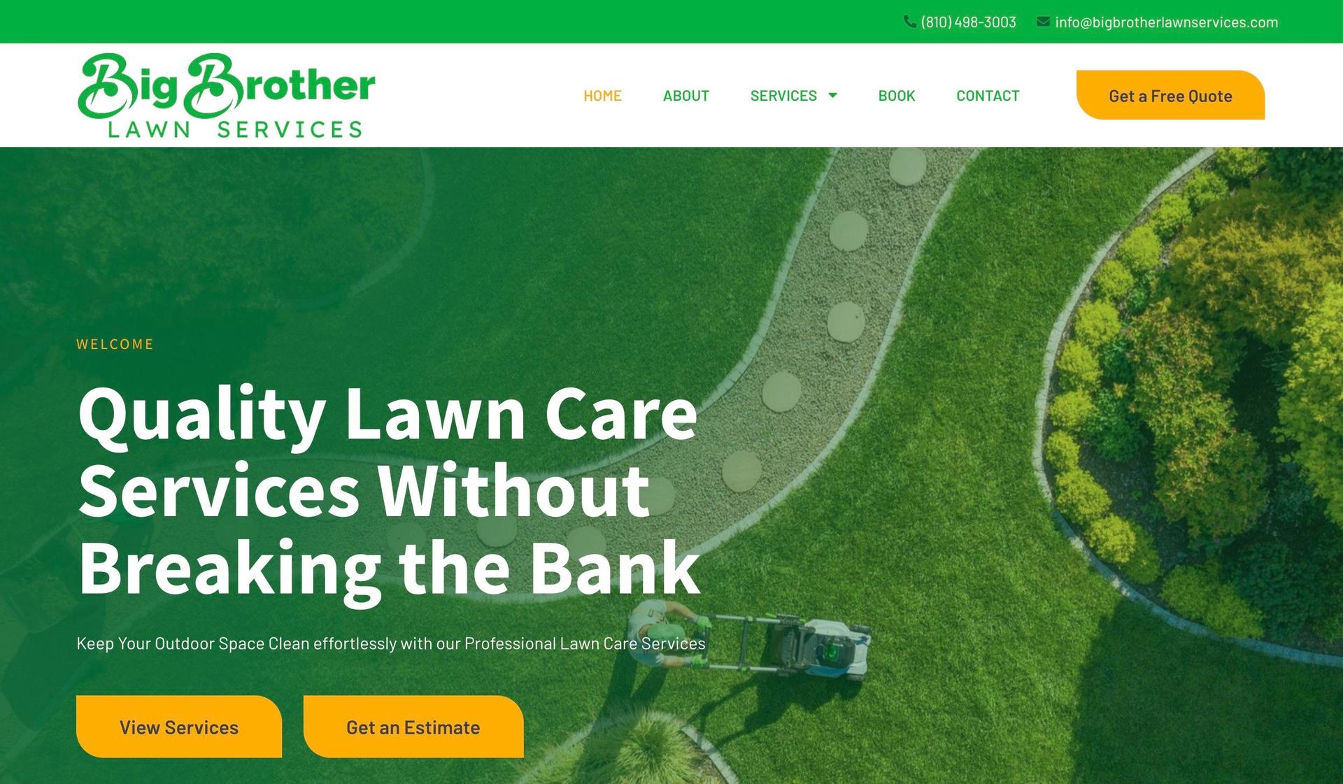 Big Brother Lawn Services-lawn care websites