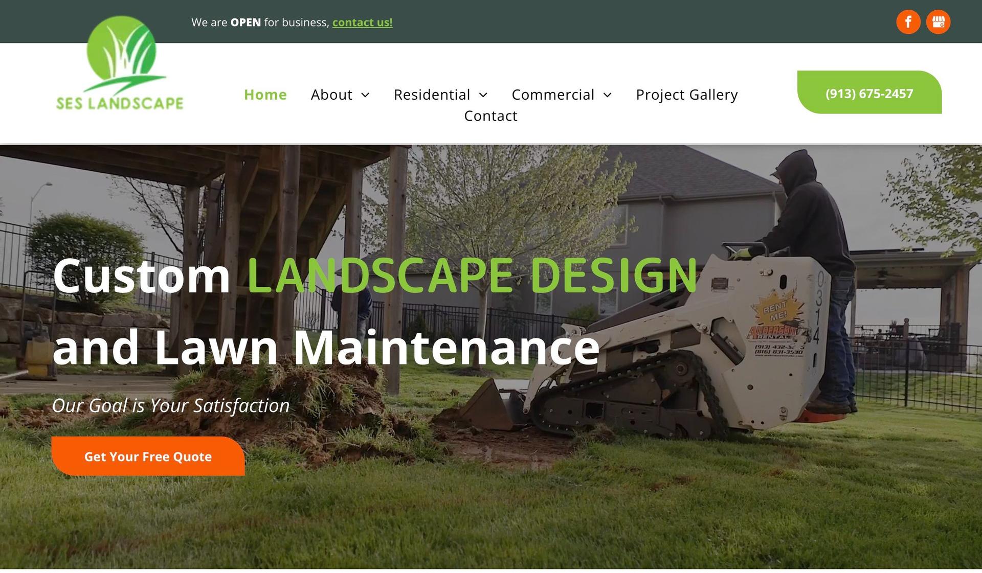 SES Landscape-lawn care websites