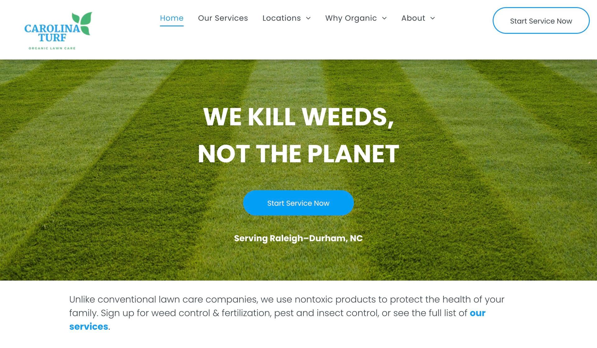 Carolina Turf-lawn care websites