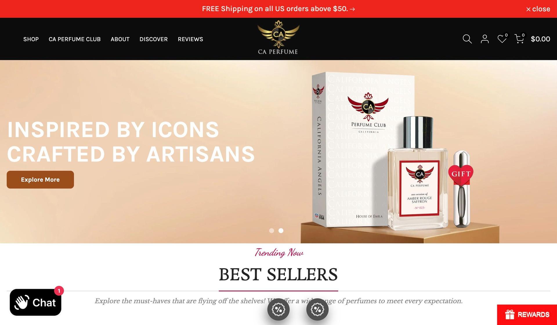 CA Perfume-perfume website examples