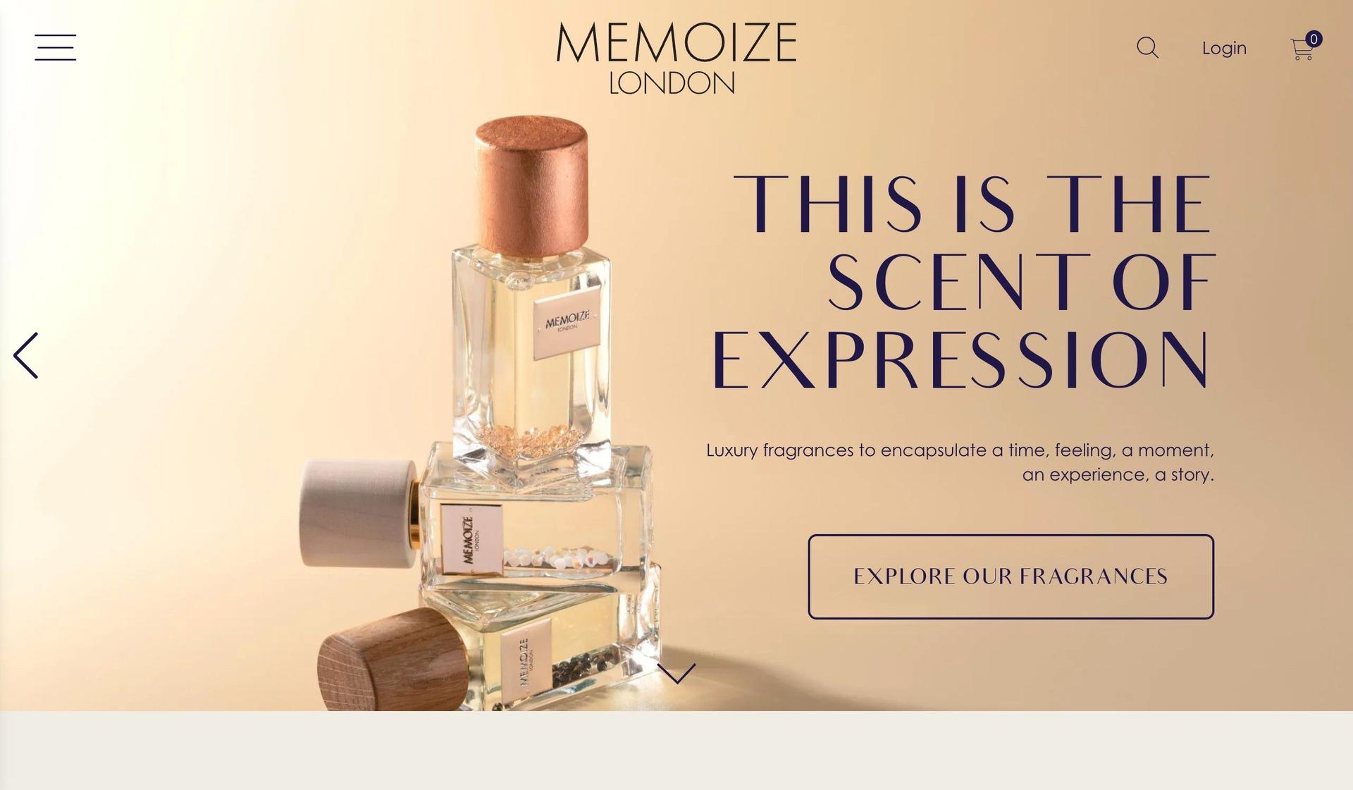 Memoize Perfume-perfume website examples