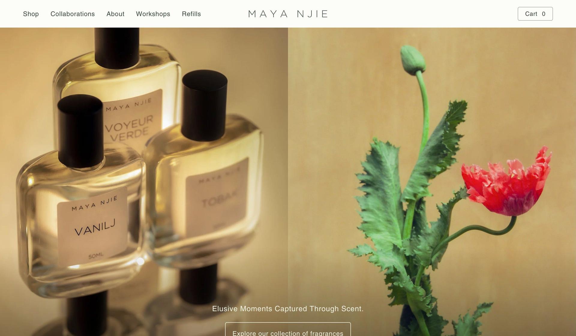 Mayan Jie-perfume website examples
