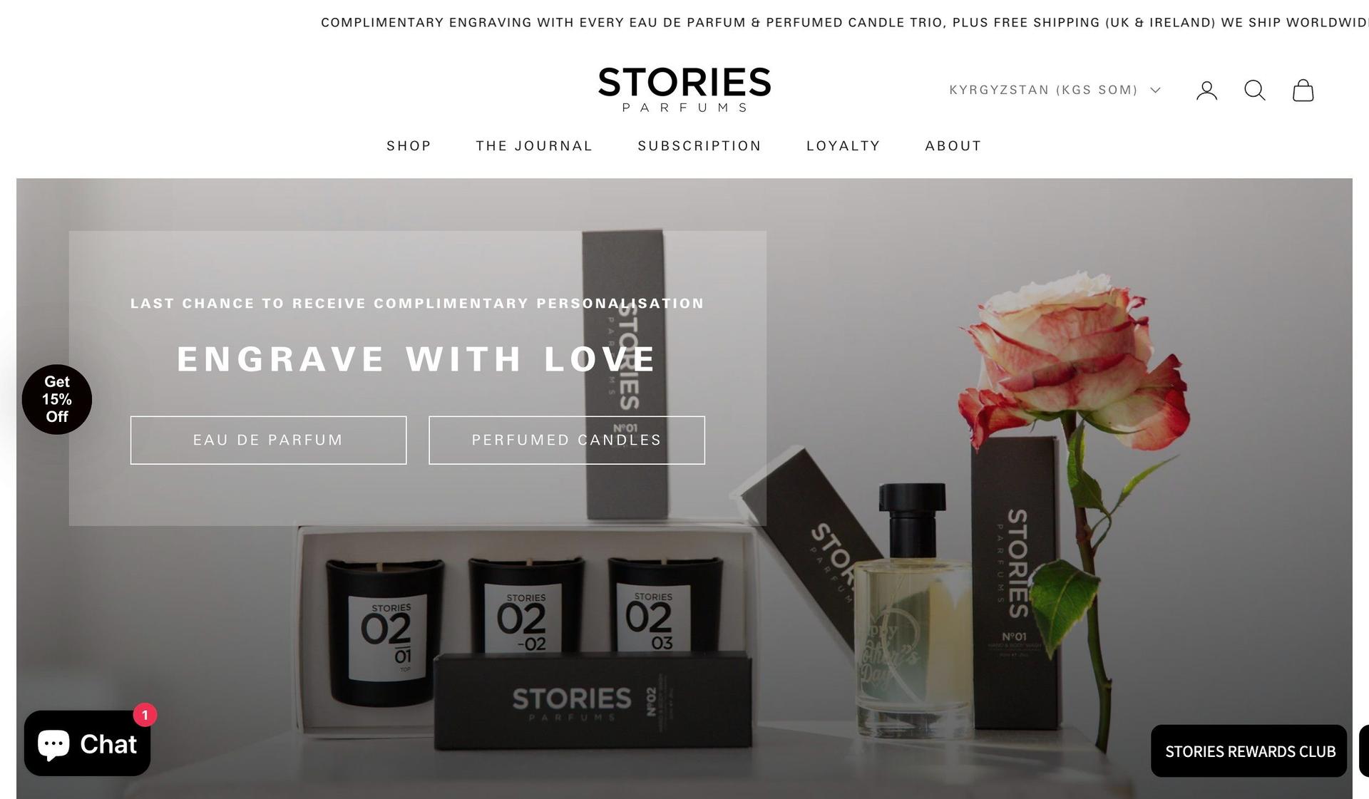 Stories Parfums-perfume website examples