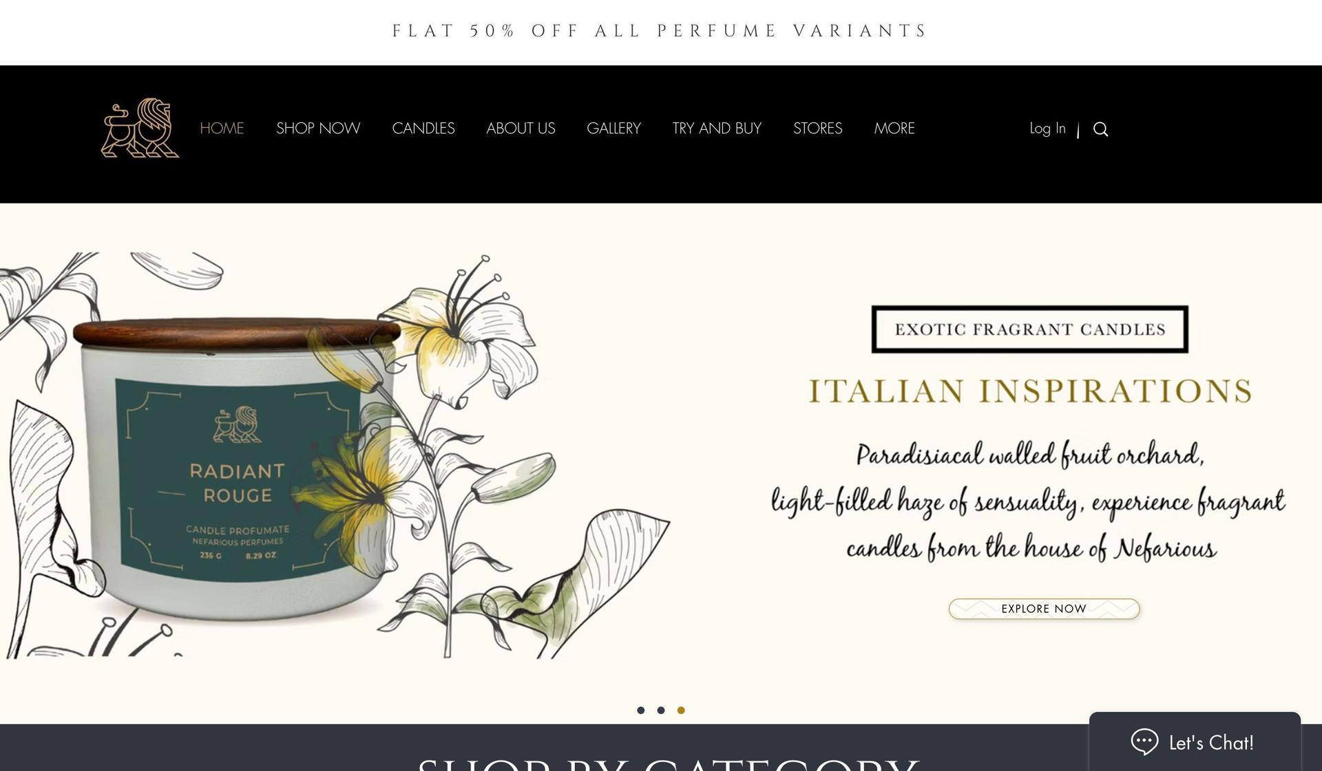 Nefarious Perfumes-perfume website examples