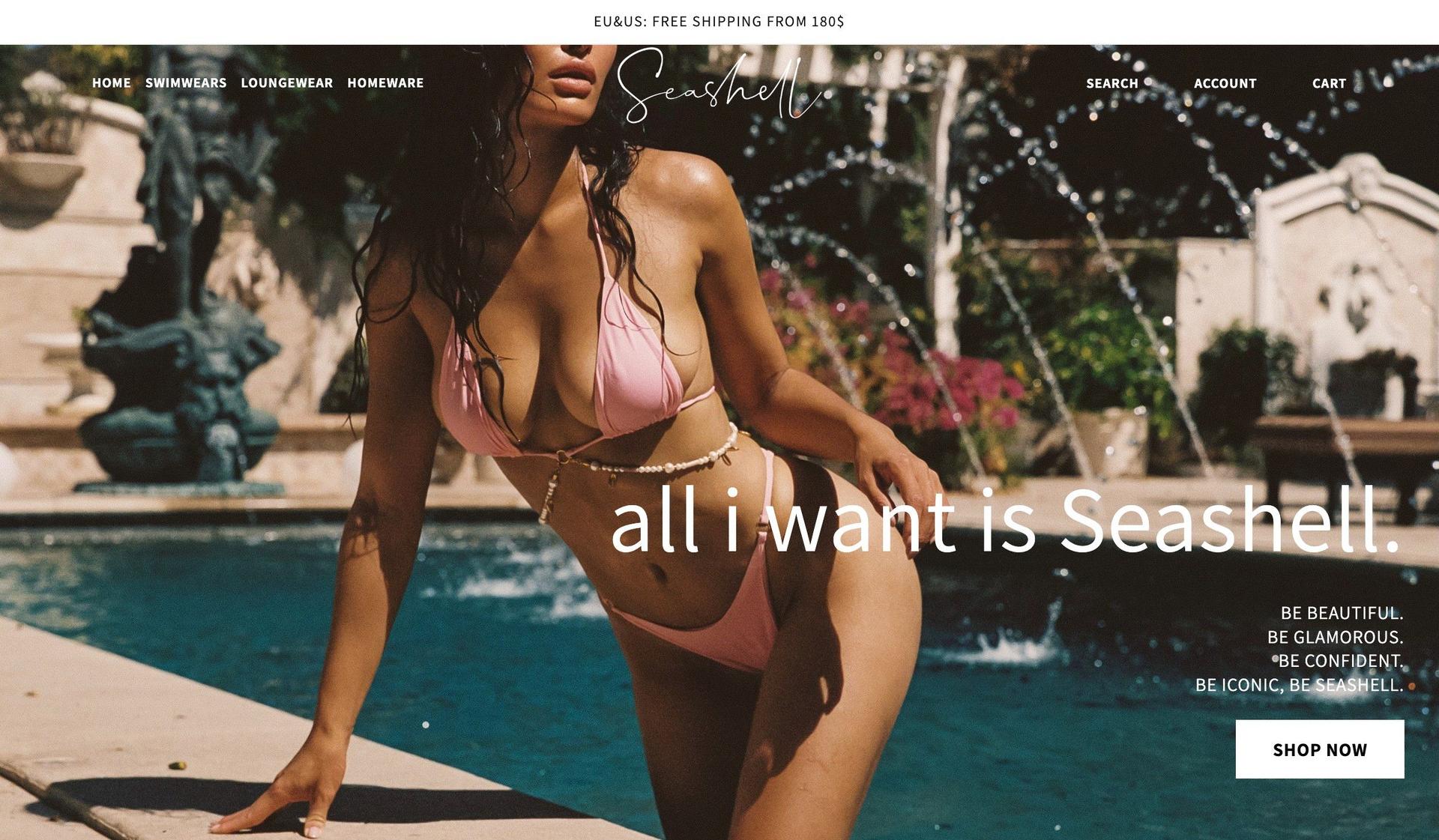 Seashell Italia-swimwear ecommerce sites