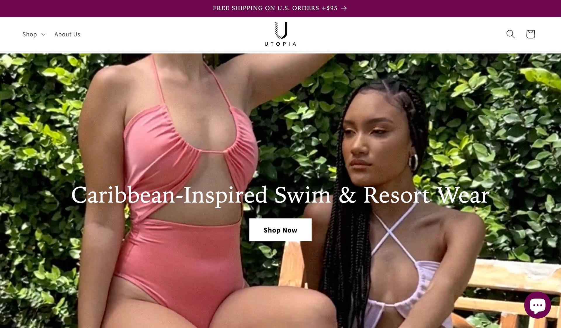 Utopia Resortwear-swimwear ecommerce sites