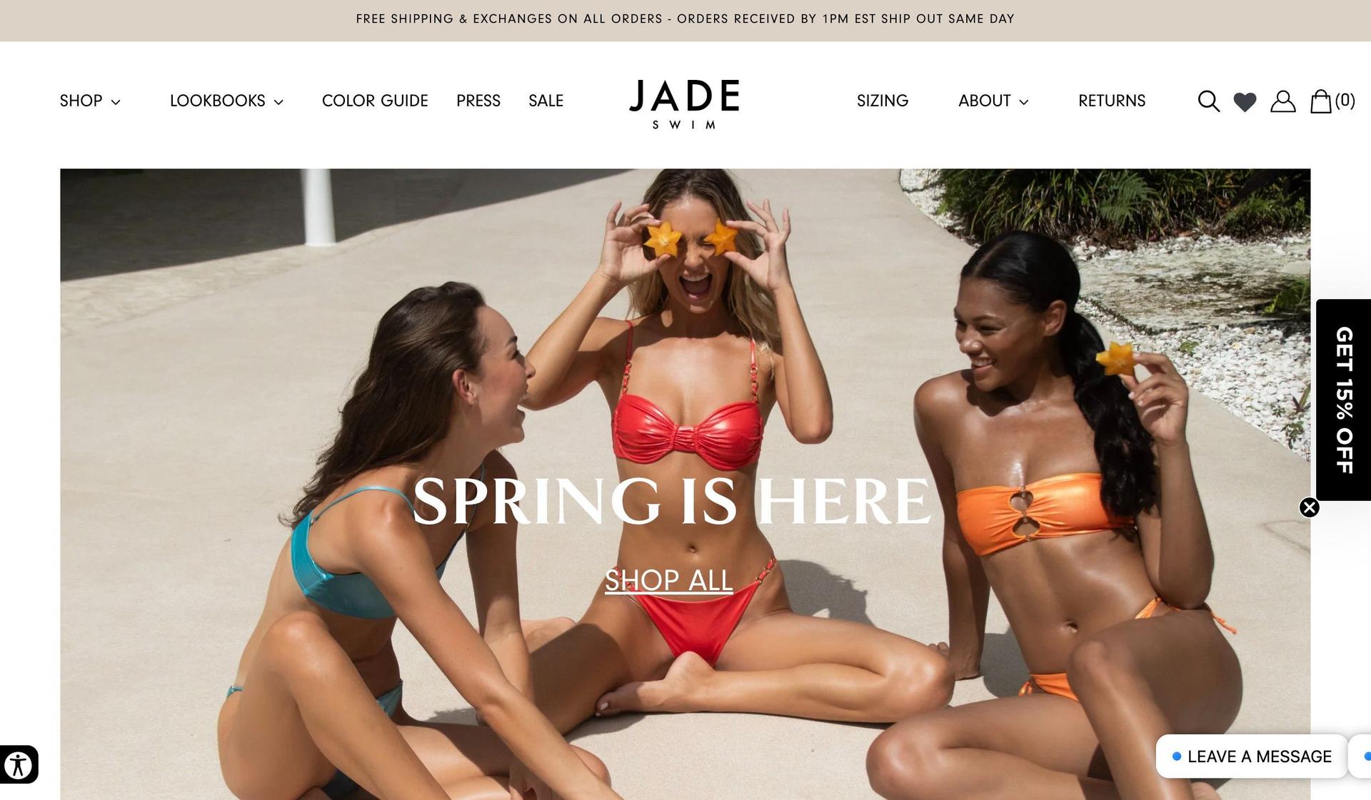 Jade Swim-swimwear ecommerce sites