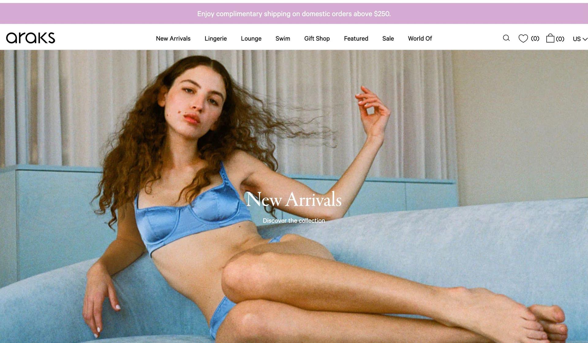 Araks-swimwear ecommerce sites