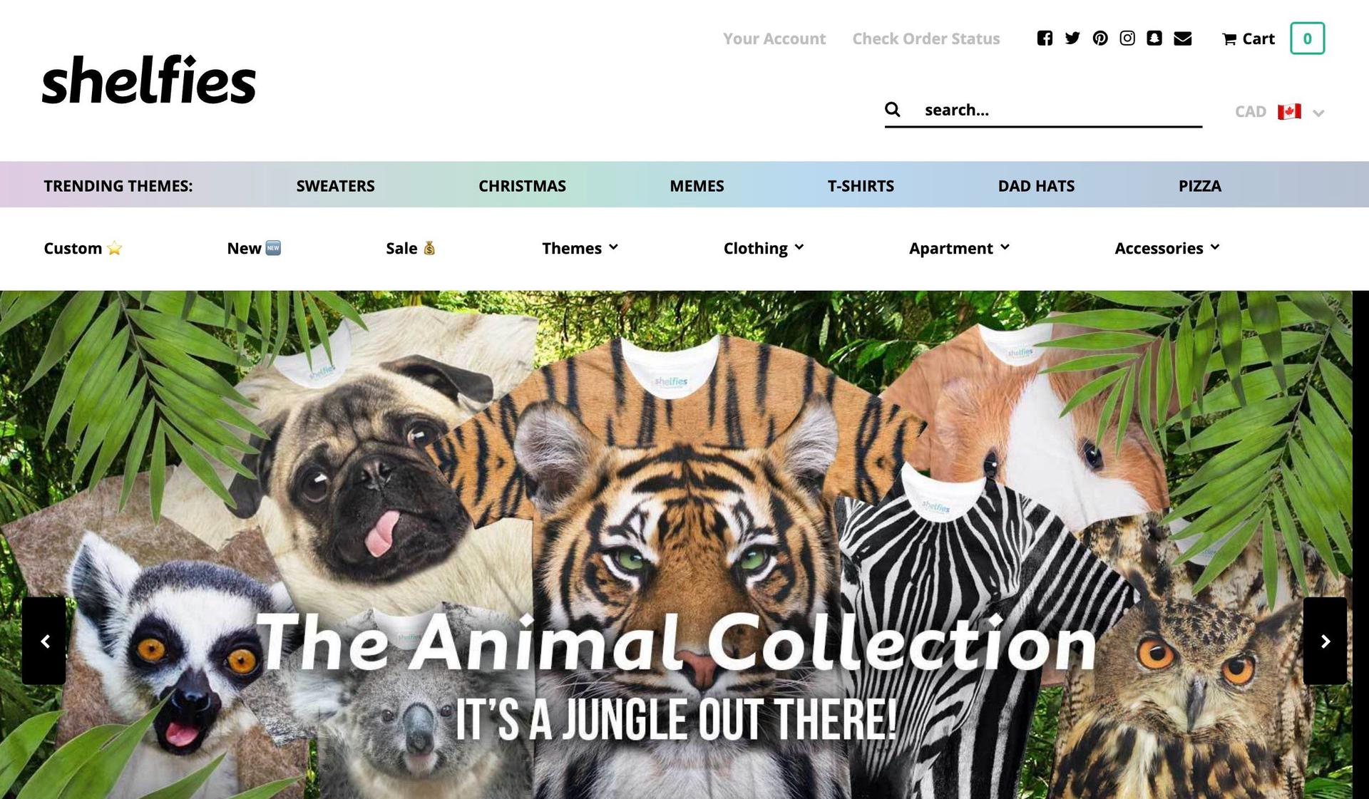 Shelfies-shopify t-shirt stores