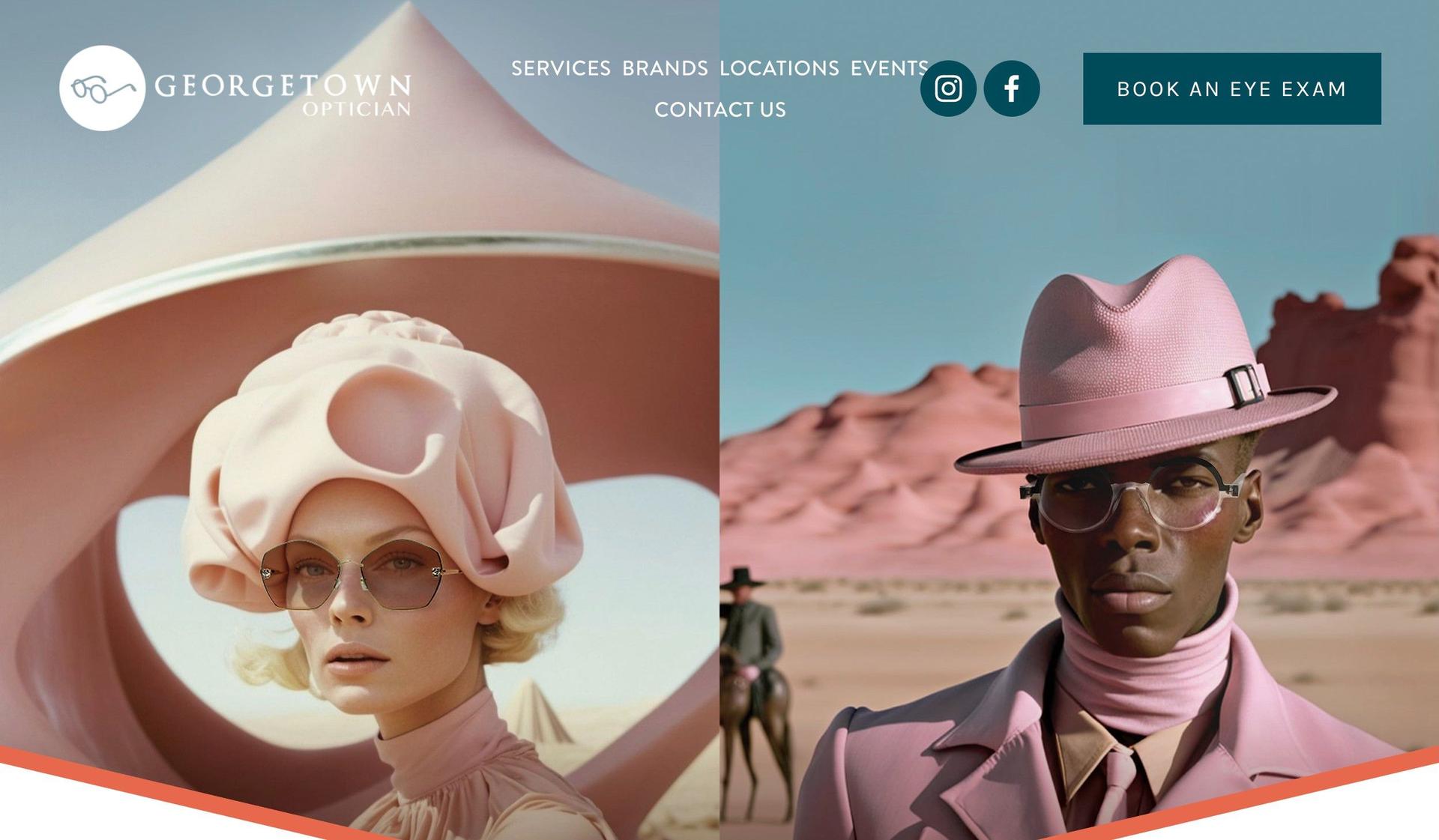 Georgetown Optician-sunglasses website designs