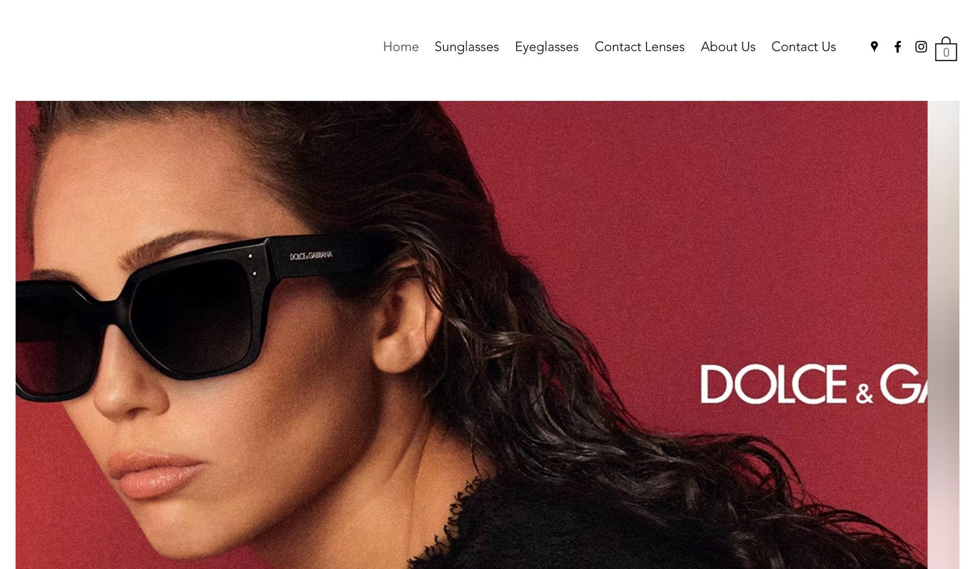 Alpha Optical-sunglasses website designs