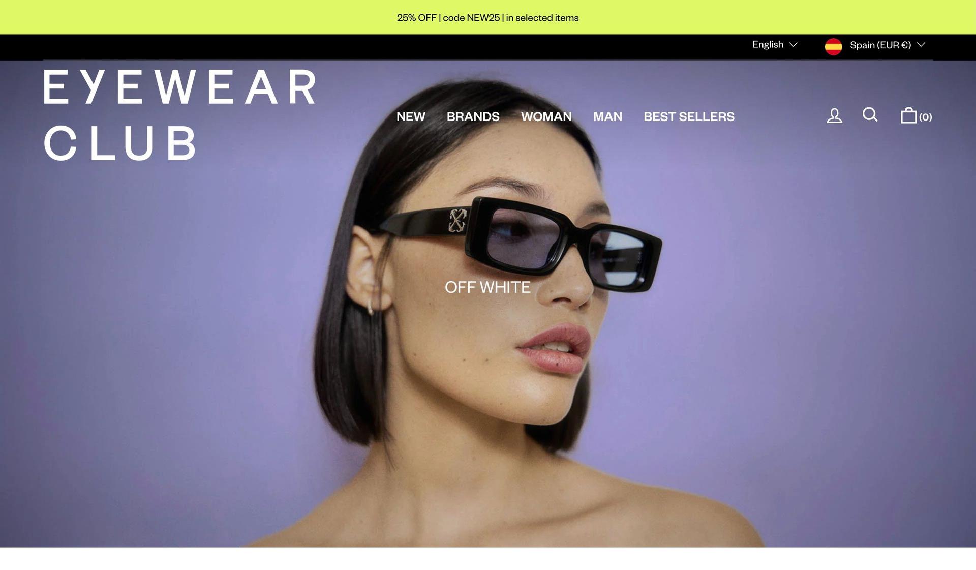 Eyewear Club-sunglasses website designs