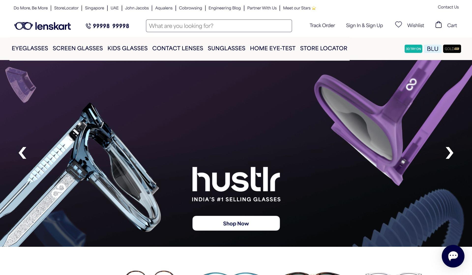 Lenskart-sunglasses website designs