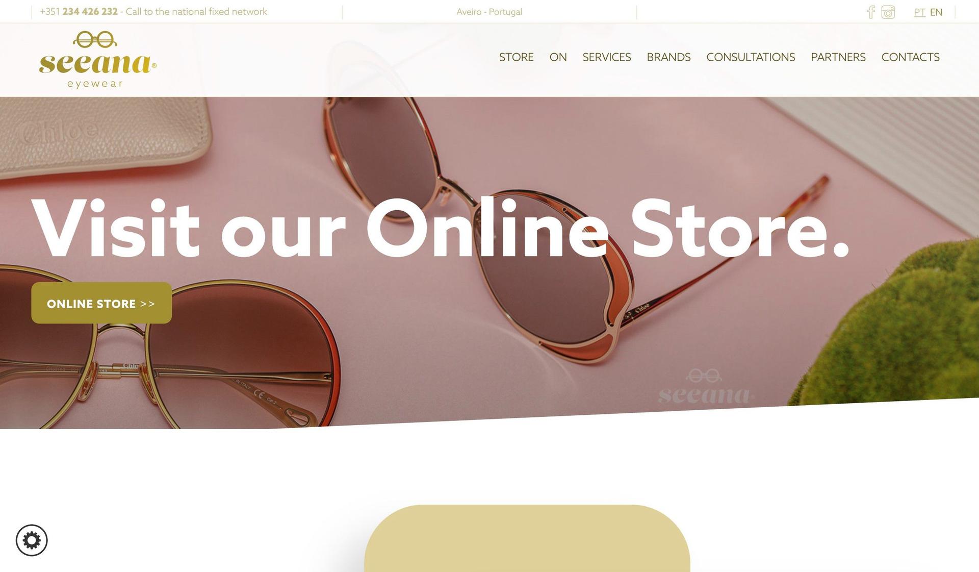Seeana Eyewear-sunglasses website designs