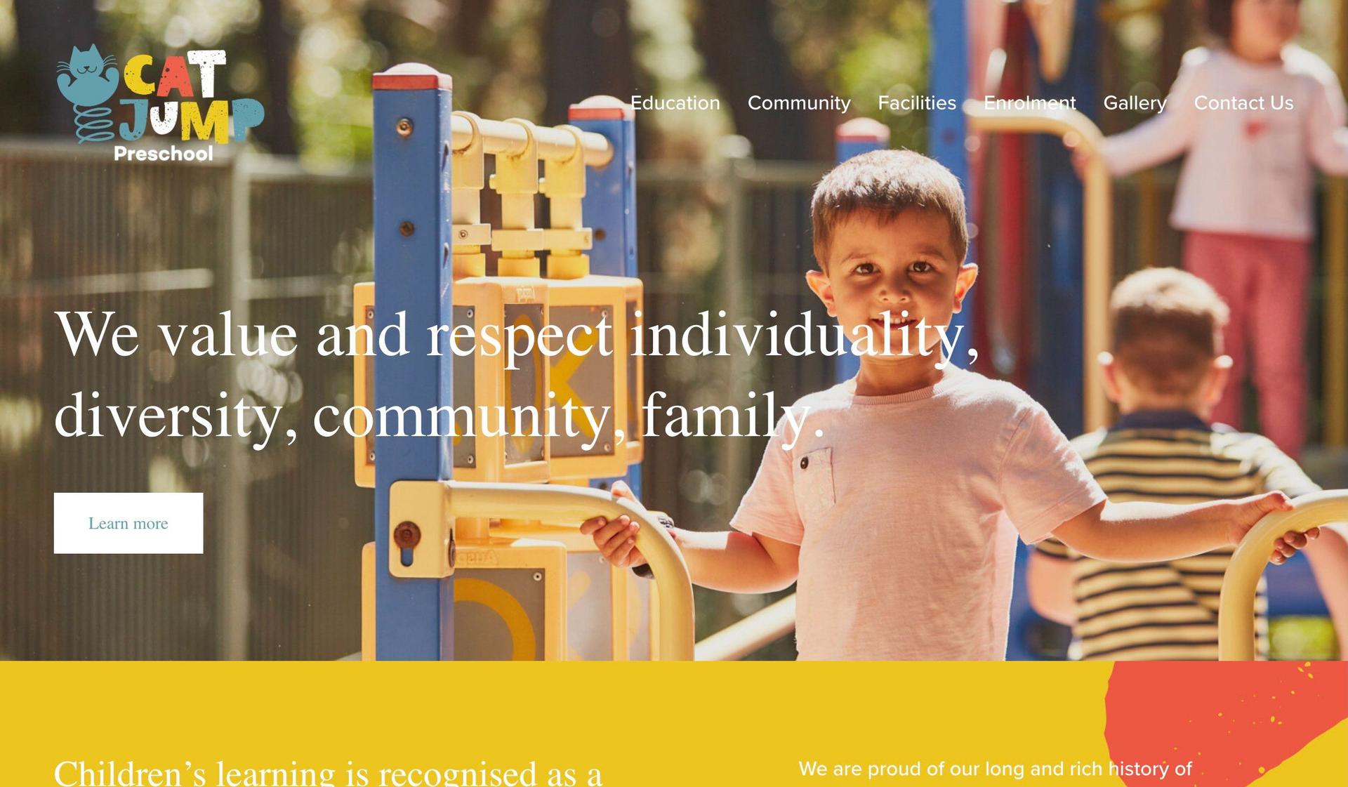 Cat Jump Preschool-kindergarten websites