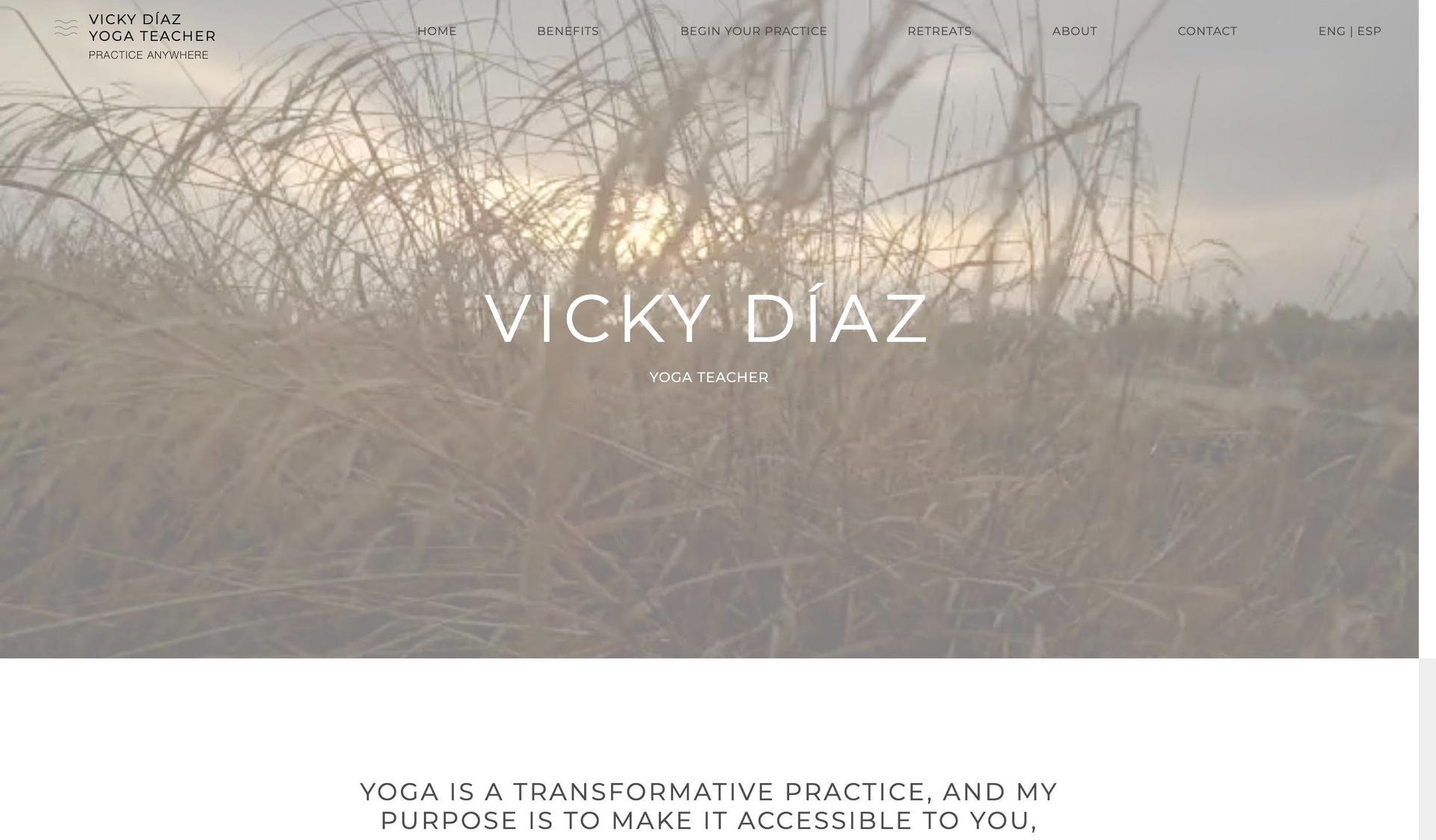 Vicky Diaz Yoga-+im creator website examples+