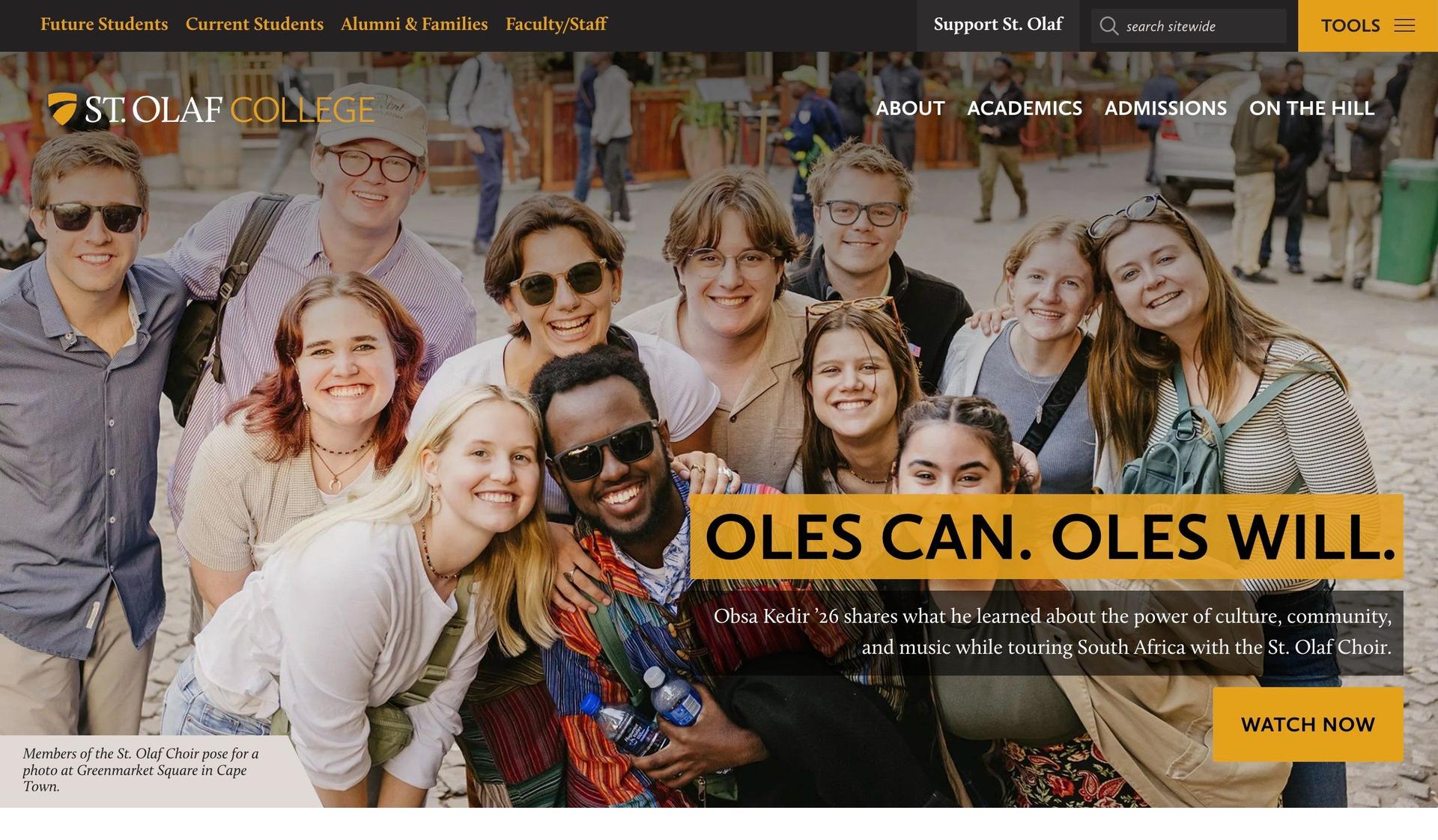 St. Olaf College-class reunion website examples