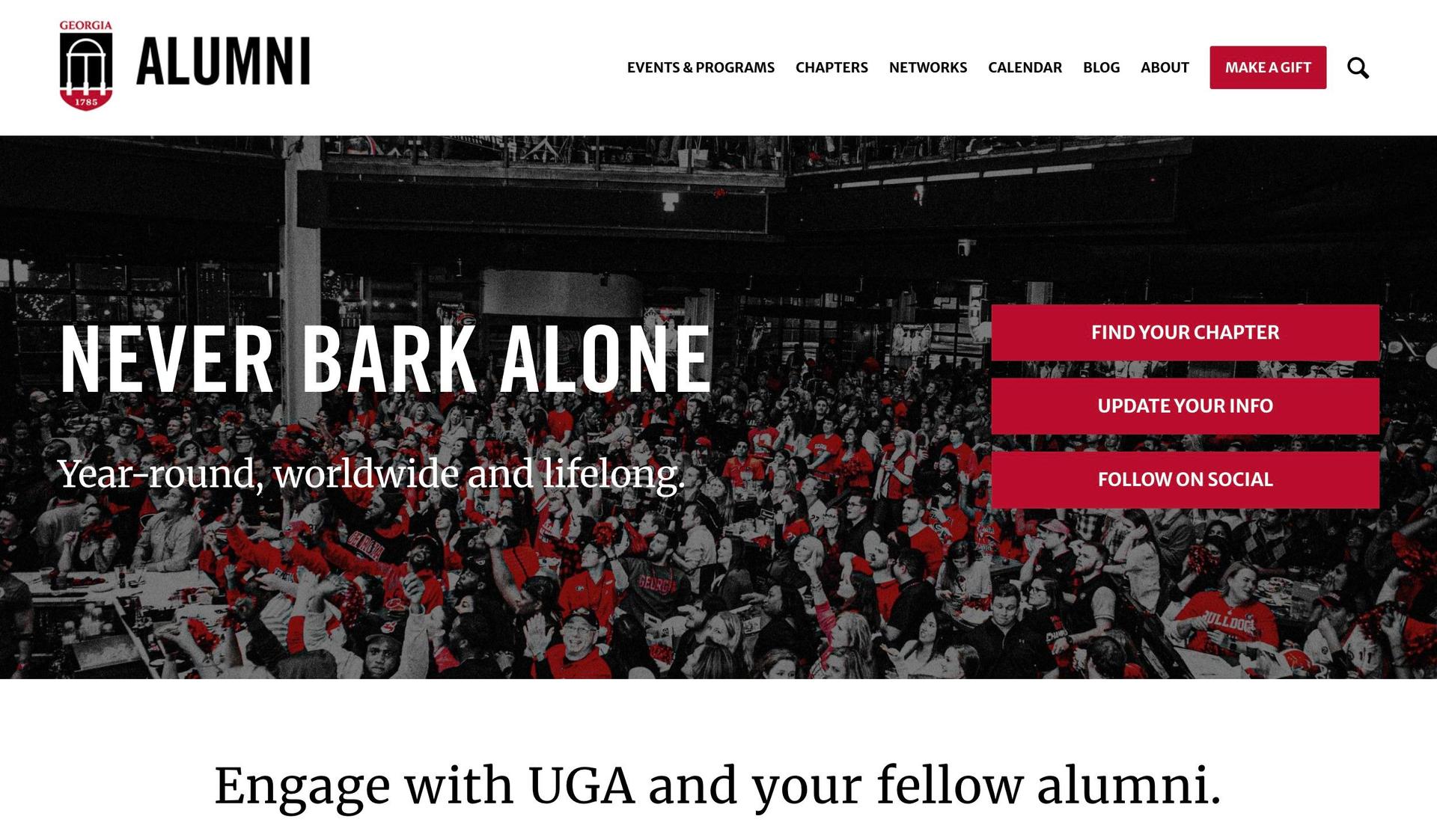 University of Georgia-class reunion website examples